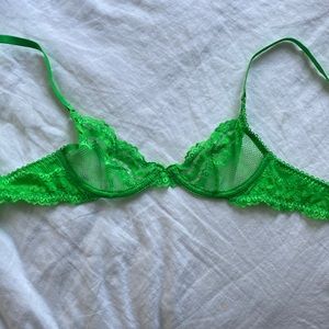 Savage x Fenty Neon Green Wire Lace Bra